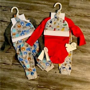 NWT Wanderling Baby 3 Piece Layette Set of 2